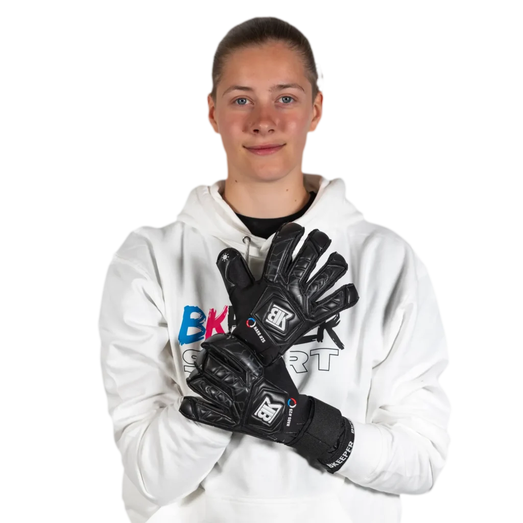 goalkeeper gloves naos #25 black bkeeper