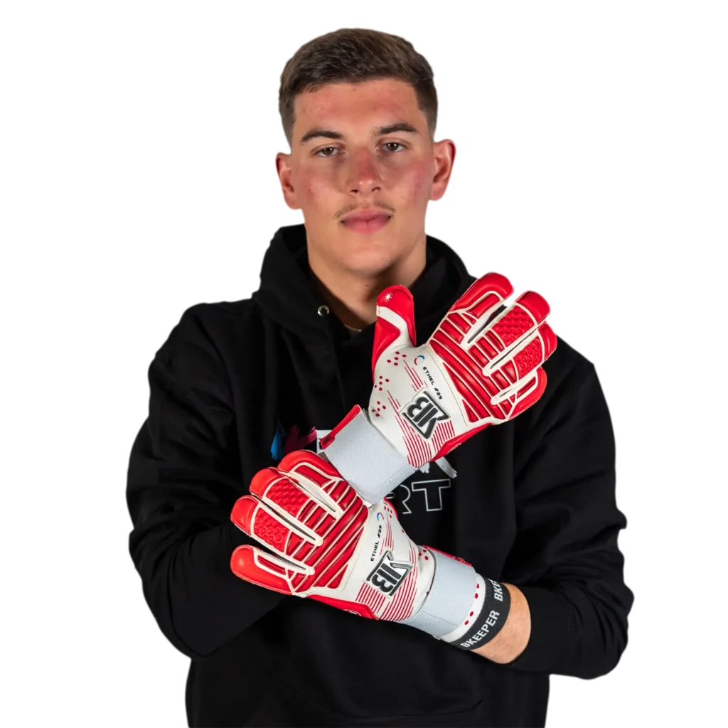 goalkeeper gloves ethel #25 red bkeeper