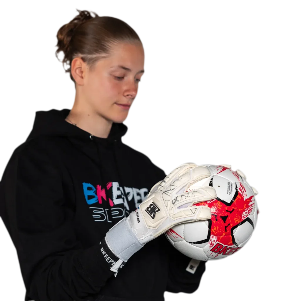 goalkeeper gloves naos #25 white bkeeper