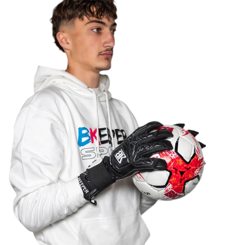 goalkeeper gloves naos #25 black bkeeper