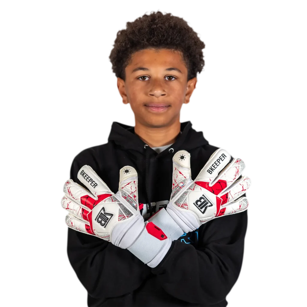goalkeeper gloves galactic #25 white kids bkeeper