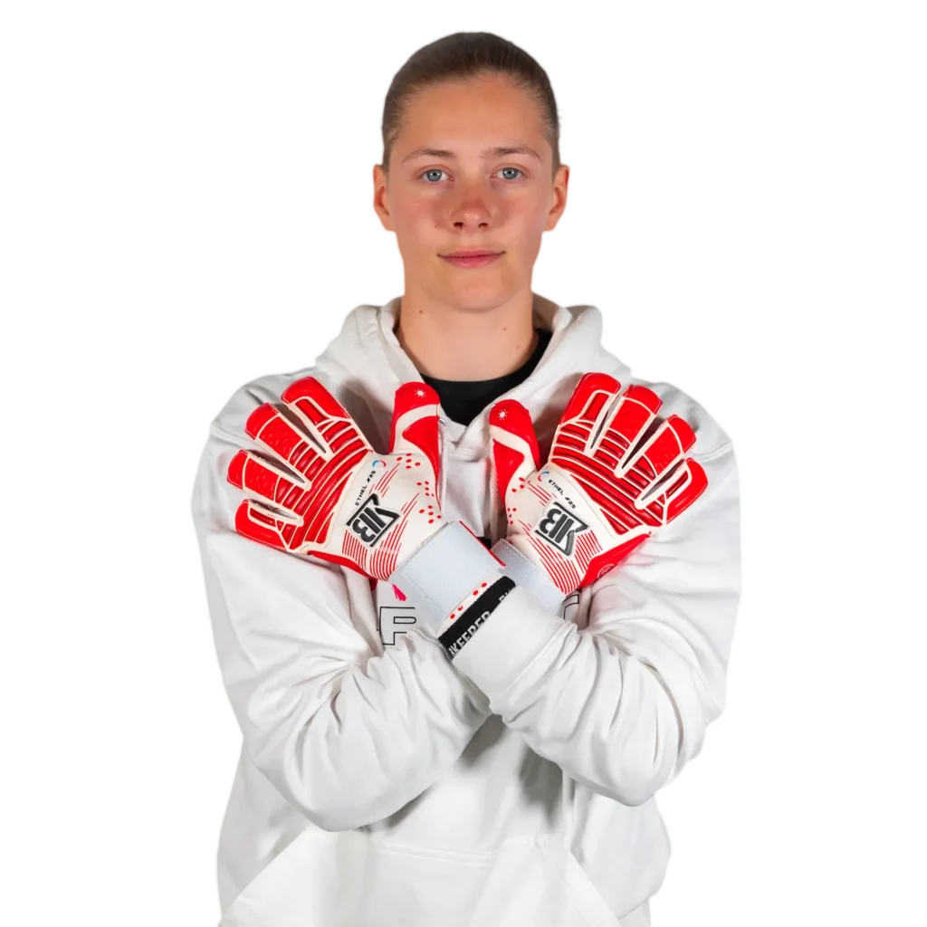 goalkeeper gloves ethel #25 red bkeeper