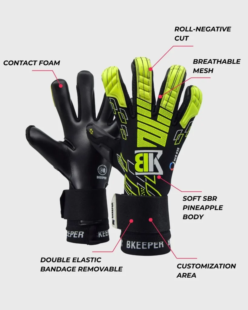 Goalkeeper gloves NEO #25 Black | Strong Grip | BKeeper Sport