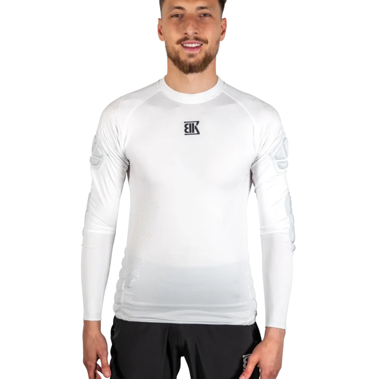compression padding goalkeeper white