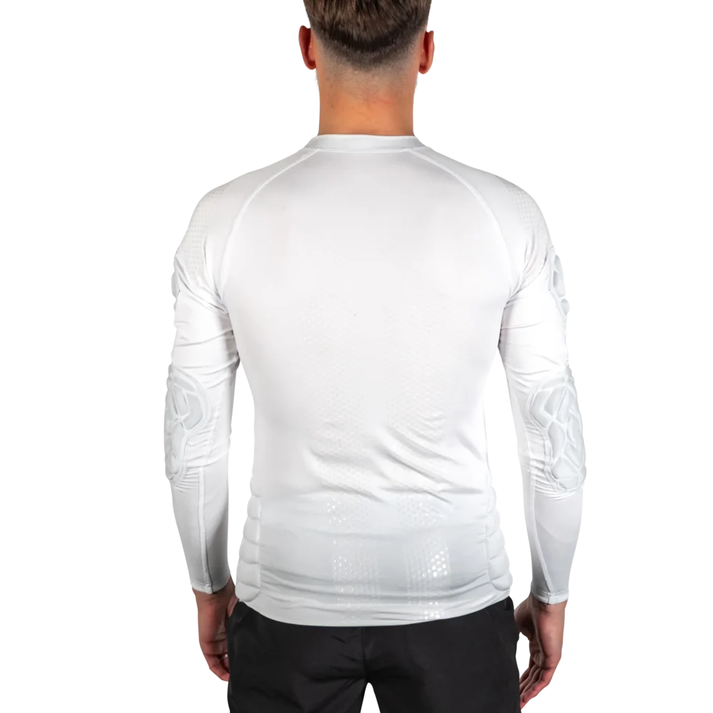 compression padding goalkeeper white