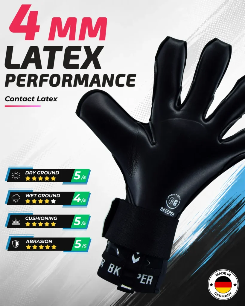 Gants De Gardien BKeeper NAOS #25 – Coupe Hybride, Noir, Mousse Contact, Adultes